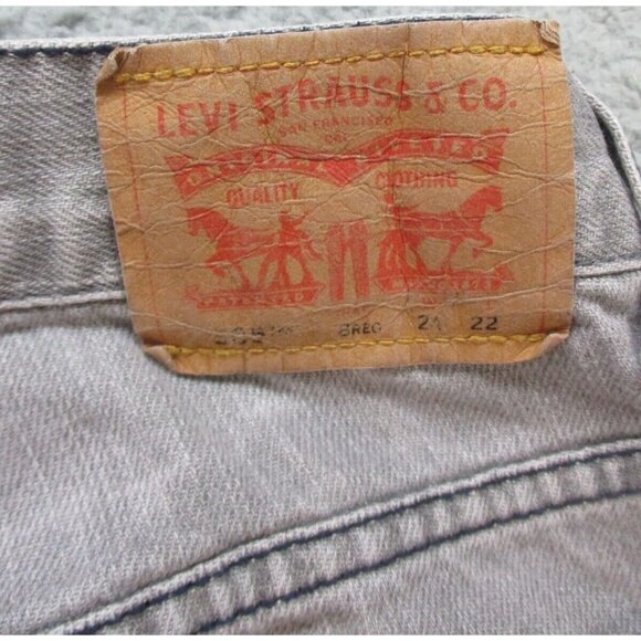 Levis 505 Jeans Boys Size 8 Regular Denim Youth Straight Gray Classic Pants - Picture 6 of 10